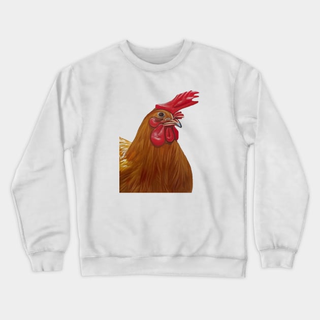 Farmyard Hen Chicken Lady Hen Cut Out Crewneck Sweatshirt by taiche